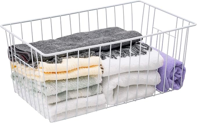 16" Upright Freezer Organizer Baskets, Wire Storage Bins Large Bakset - Image 5