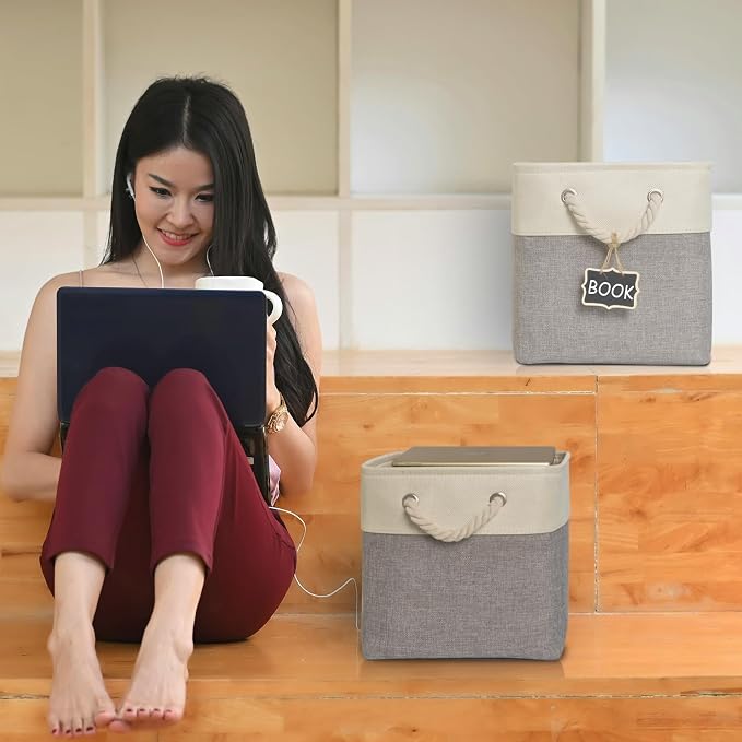11inch cube storage bin, Fabric Storage Cubes - Image 4