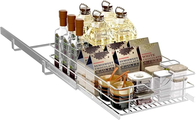 Pull Out Cabinet Organizer, Soft Close Slide Out Drawer, 1 Tier Pull Out - Image 2