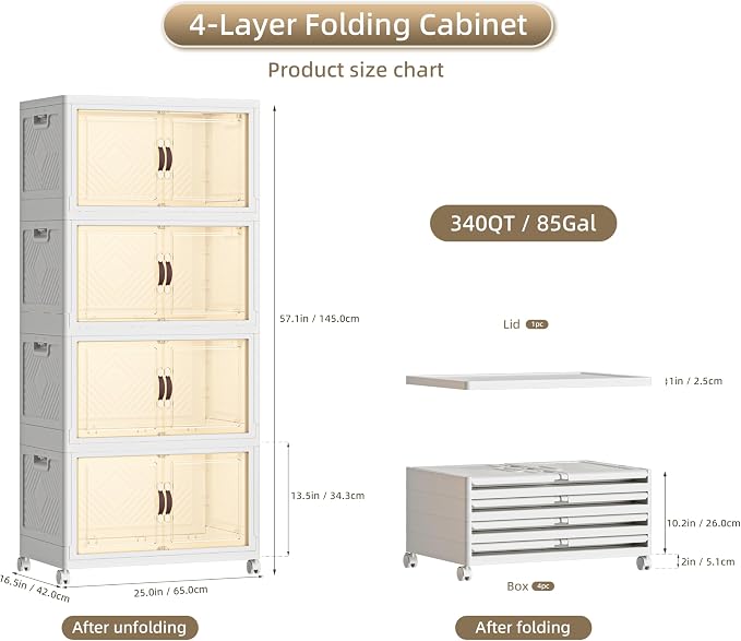 340 QT / 85 Gal Heavy Duty Double Door Storage Cabinet - Image 2