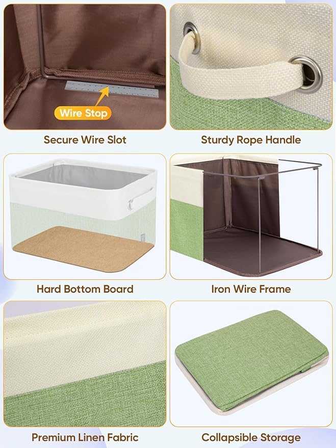 BALEINE 4 Pack Fabric Storage Bins - Image 6
