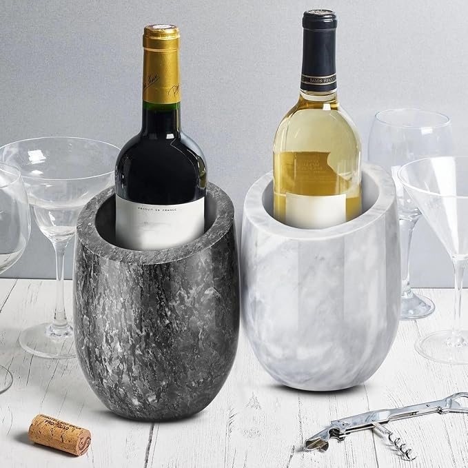 Flexzion Marble Wine Chiller Bucket – White Wine Cooler & Champagne Bucket - Image 7