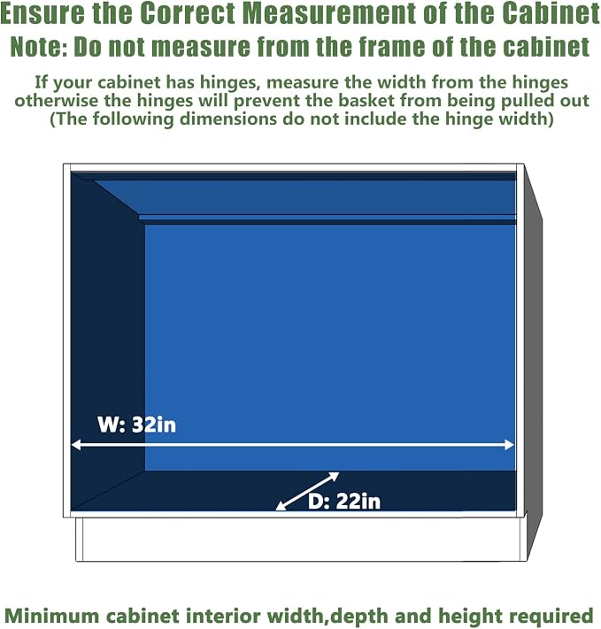 LOVMOR Pull Out Cabinet Organizer 31½" W x 21½" D, Kitchen Cabinet Pull Out - Image 4