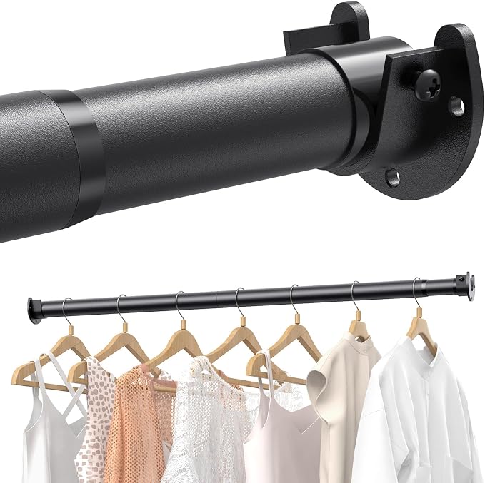 4 PACK Closet Rods for Hanging Clothes, 17 to 54 Inches Stepless Adjustable by Supforce