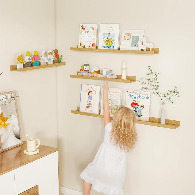 Fun Memories Picture Ledge Shelf, Floating Shelves Set of 4, 48 Inch Picture - Image 5