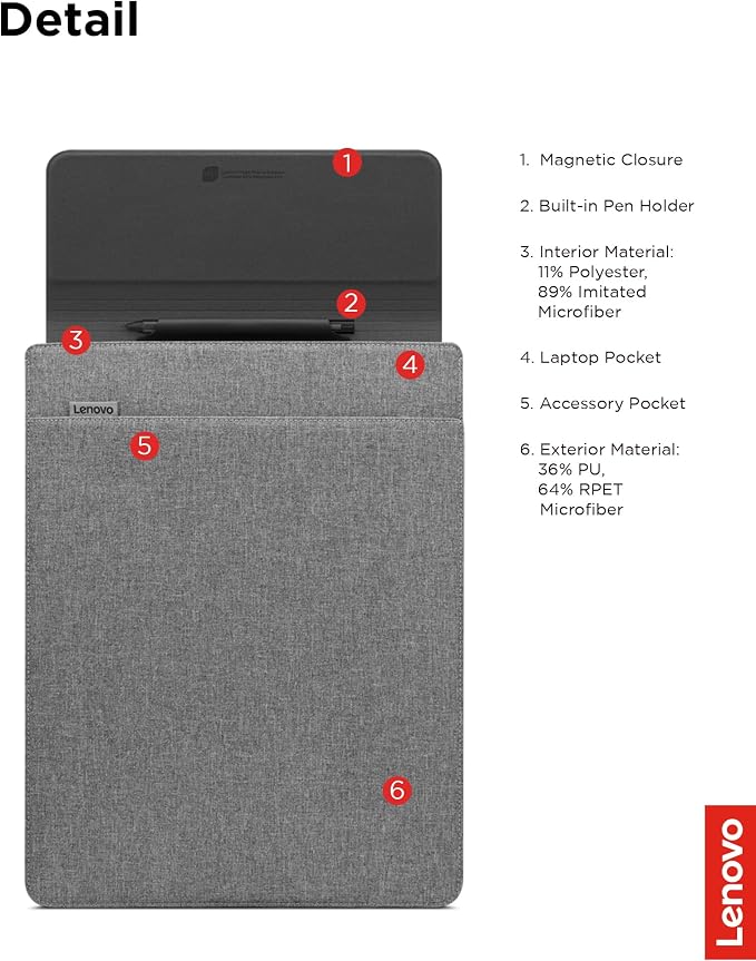 Lenovo Slim Laptop Sleeve 14 Inch Notebook/Tablet - Image 9