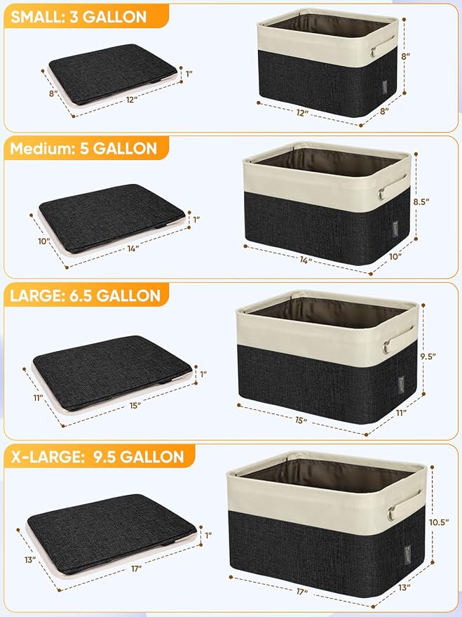 BALEINE 1 Pack Fabric Storage Bins - Image 2