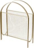 MyGift Mid-Century Design Magazine Rack, Matte Black Tone Metal Mesh by MyGiftHome