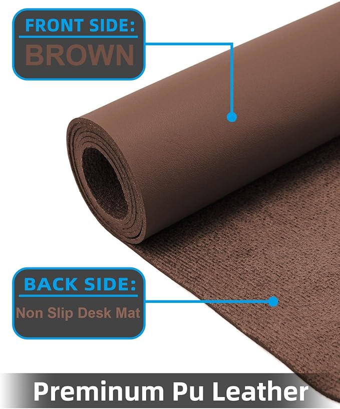 Non-Slip Desk mat, PULeather Desk Pad Protector, Office Desk Mat, Large Mouse - Image 2