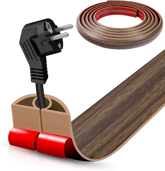 Floor Cord Cover Self Adhesive Cord Hider, 10FT Cable Management, Extension by DBHXXMB-HH