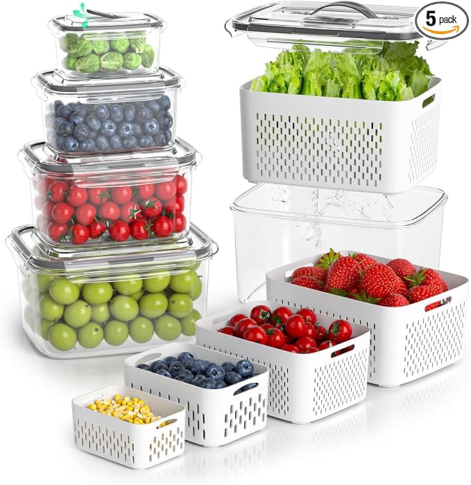 Fruit Storage Containers for Fridge by BOICHU--Agoodhelperforyou