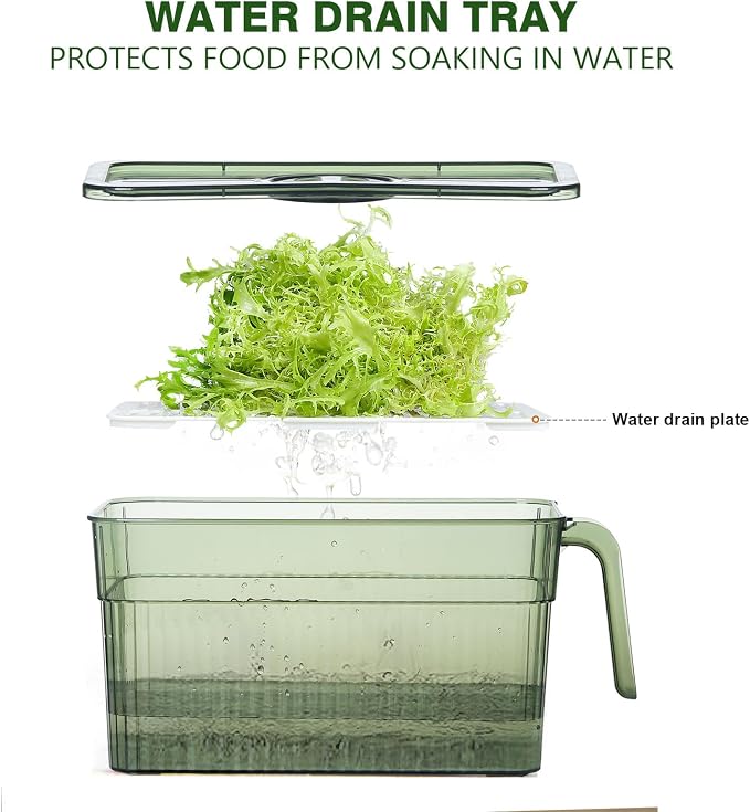 loobuu 2 Pack Stackable Food Storage Produce Saver Containers - Image 5
