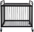 Matt Black Metal Rolling Cart Ball Gym Equipment Sports Gear Storage Portable by EXOLIRY