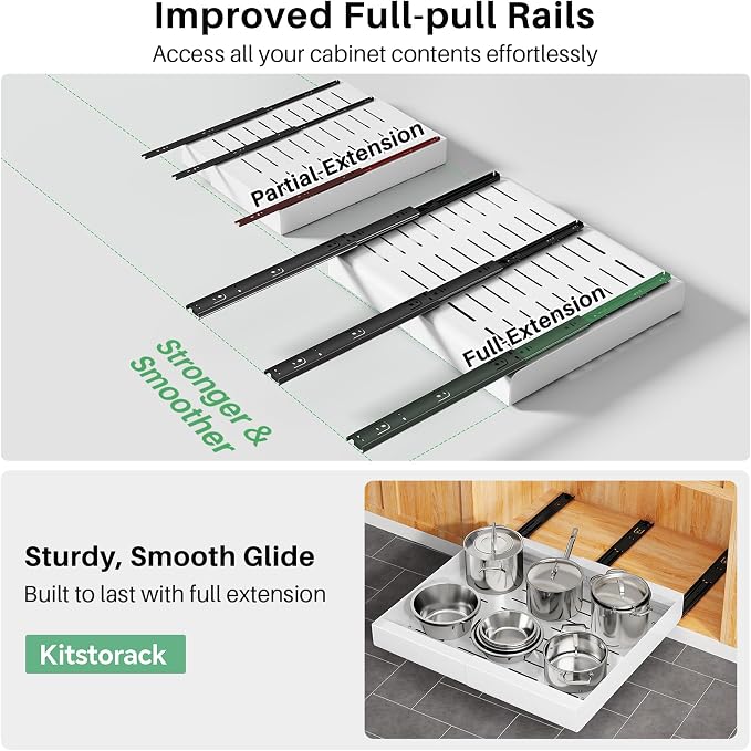 Pull out Cabinet Organizer, Expandable Heavy Duty Slide out Drawers Fixed - Image 5