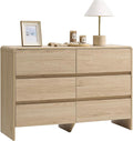 AMERLIFE 6 Drawer Dresser for Bedroom, Anti-Tip Kit, Wood Cabinet Organizer for by AMERLIFE