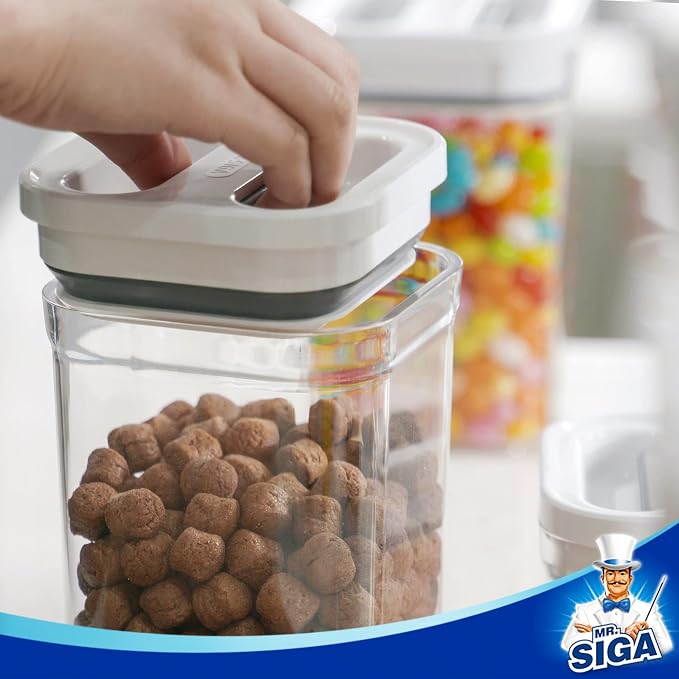 MR.SIGA 4 Pack Airtight Food Storage Container Set, BPA Free Kitchen Pantry - Image 4