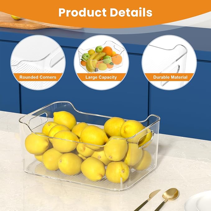 Clear Plastic Storage Bins-Pantry Organizers & Storage Containers-Refrigerator - Image 5