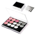 FIXY Empty Magnetic Makeup Palette Set of 5 and 20 Magnetic Metal Round Pans of by FIXYMakeup