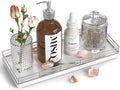 Bathroom Tray for Counter, Oak Wooden 11.2" L Vanity Tray for Jewelry Candle by Focusonit