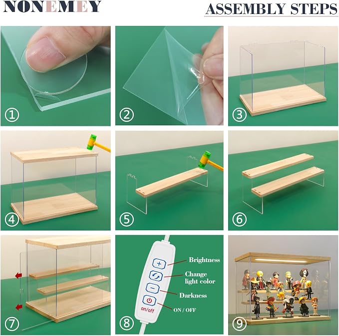 NONEMEY Clear Acrylic Display Case Stand - Image 5