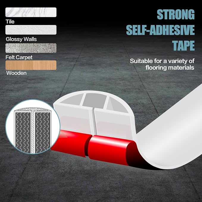 Floor Cord Cover Self Adhesive Cord Hider, 3.3FT Cable Management, Extension - Image 4