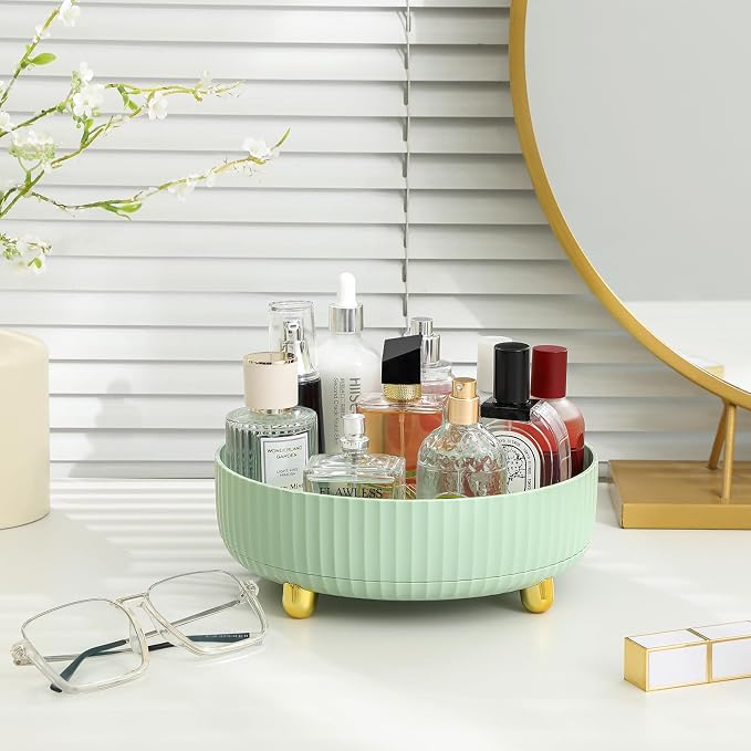 Anyoifax Makeup Perfume Organizer Tray 360 Degree Rotating Lazy Susan Skincare - Image 4