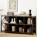 8 Cube Storage Organizer Bookshelf, Industrial Horizontal Bookcase, Accent by Unknown