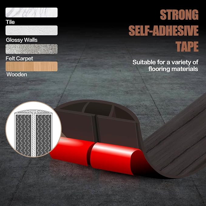 Floor Cord Cover Self Adhesive Cord Hider, 10FT Cable Management, Extension - Image 4