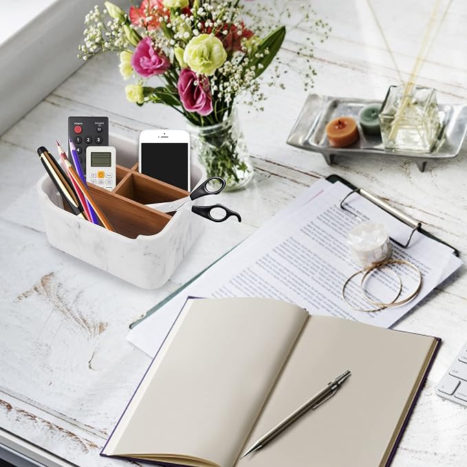 Desk Organizer, Marble Remote Holder - Image 6