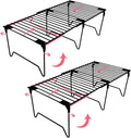 1/2-Piece Set freezer organizer, Stackable Cabinet Organizer Shelves, Foldable by Unknown