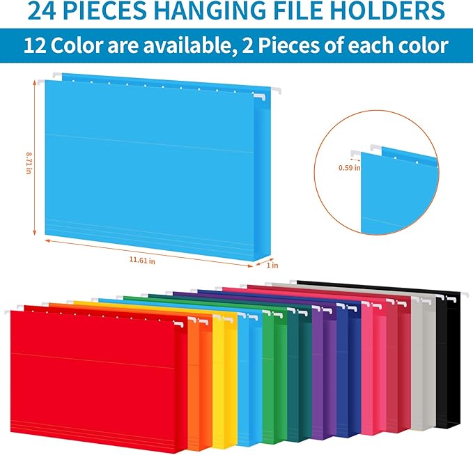 24 Pack Hanging File Folders, Letter Size - Image 3
