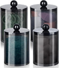 4 Pack Qtip Holder, Canister Apothecary Jar Set, Bathroom Jars by XIPENGKEJI