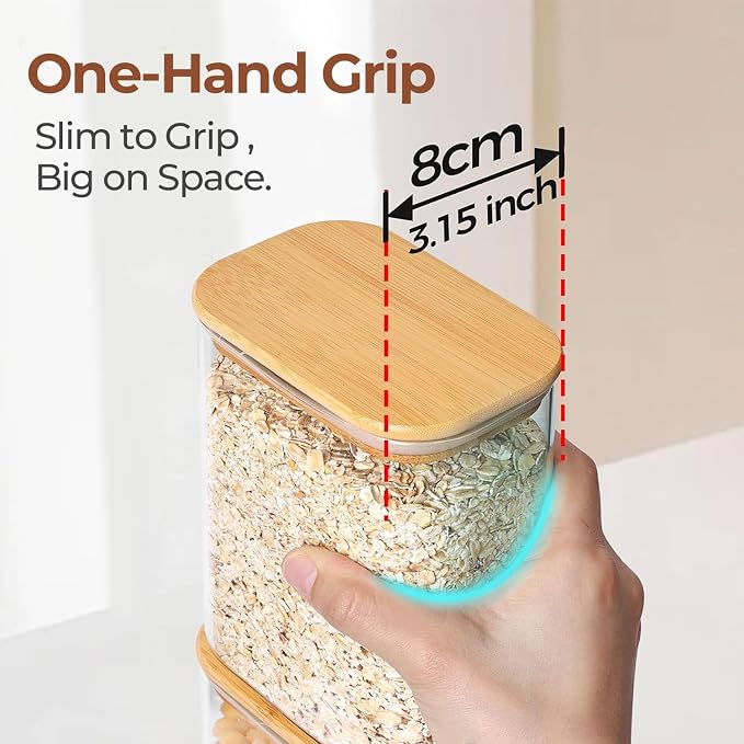 ComSaf 2 Qt Rectangle Glass Storage Containers - Image 6