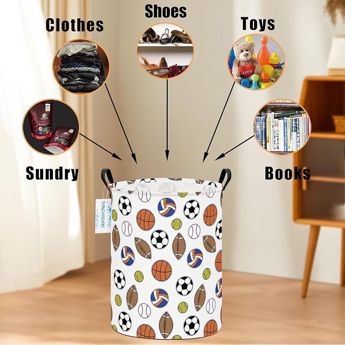LANGYASHAN Laundry Basket Canvas Fabric Collapsible Organizer Basket - Image 4
