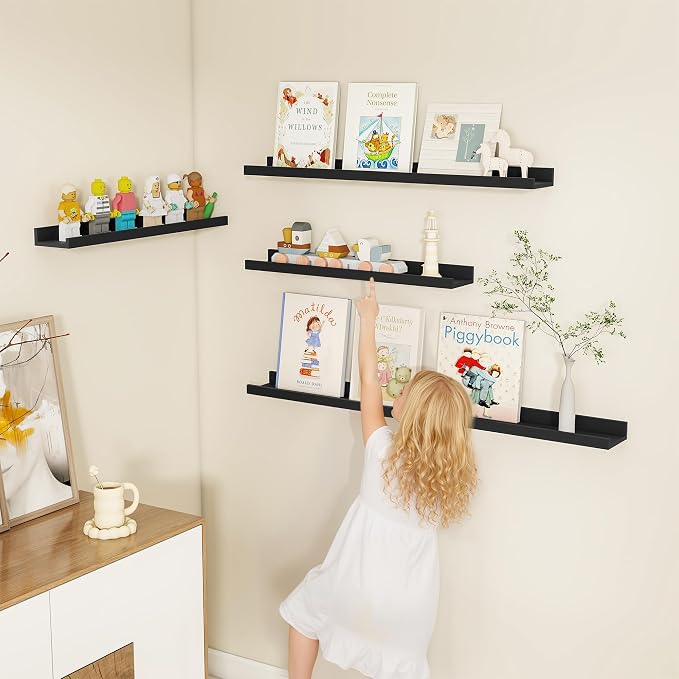 Fun Memories Picture Ledge Shelf, 24 Inch Picture Shelves - Image 6