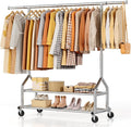 EAGMAK Heavy Duty Clothes Rack Load 556 LBS, Rolling Clothing Rack by Eagmak