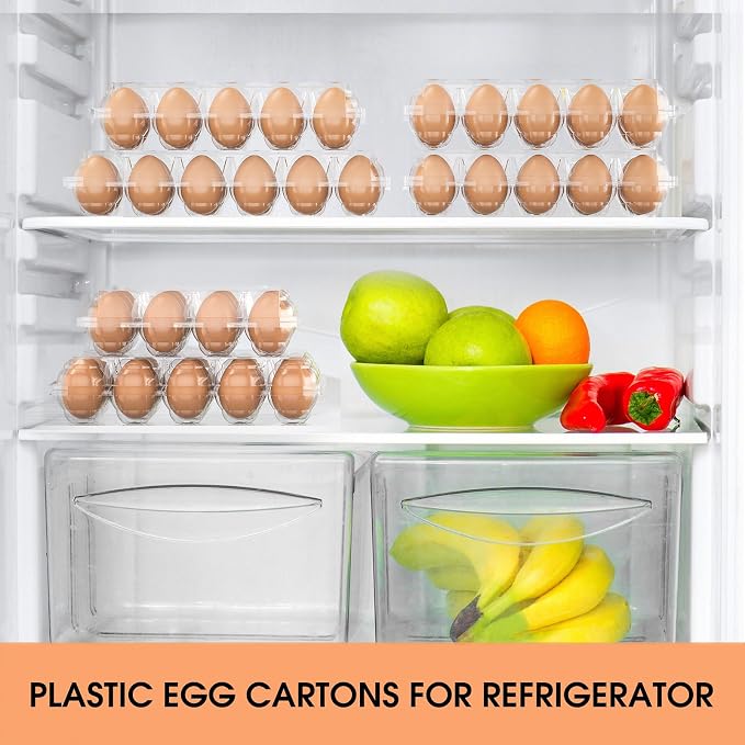 Egg Cartons Cheap Bulk 100 Pack, 1 Dozen Plastic Egg Carton - Image 7