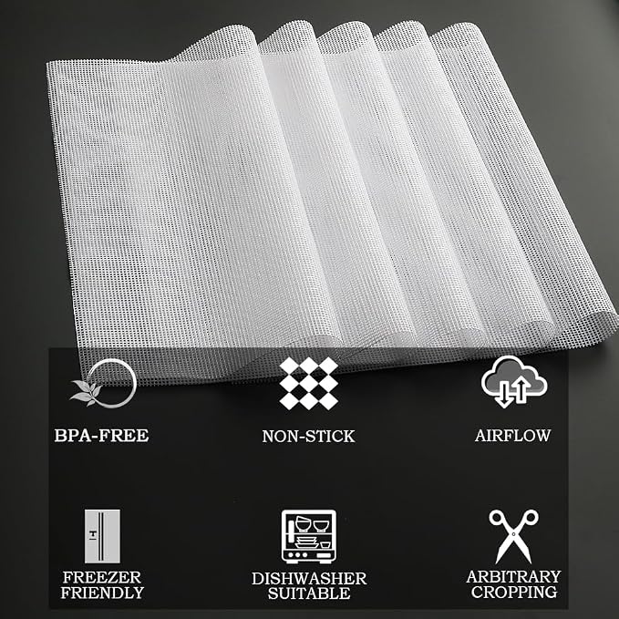 Non-Stick Silicone Dehydrator Liners: 15x15 inch - Image 6