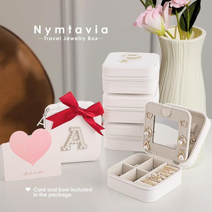 Birthday Gifts For Women, Initial Jewelry Box, Travel Jewelry Case, Gifts for - Image 6