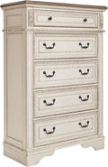 Signature Design by Ashley Realyn French Country 5 Drawer Chest, Tipover by SignatureDesignbyAshley