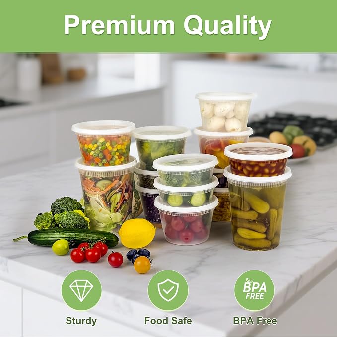 40 Sets Deli Containers with Lids 32 oz, Leak-Proof & BPA Free Airtight Takeout - Image 4