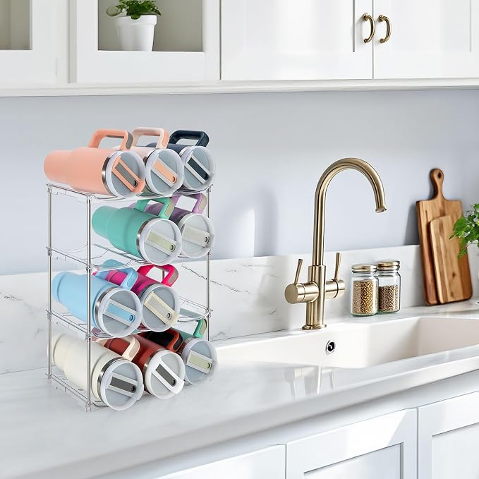 Water Bottle Organizer for Stanley 40 oz Tumbler, Stackable Tumbler Storage - Image 4