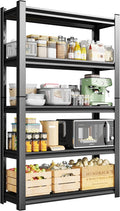 5-Tier Metal Storage Shelves, Adjustable Heavy Duty Shelving Units, Kitchen by Beaunatixx