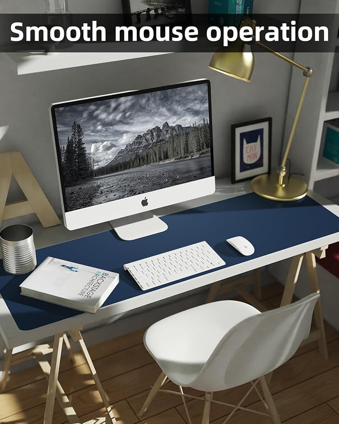 Desk mat Large, Leather Desk Pad Protector, Office Desk Mat, Mouse Pad - Image 5