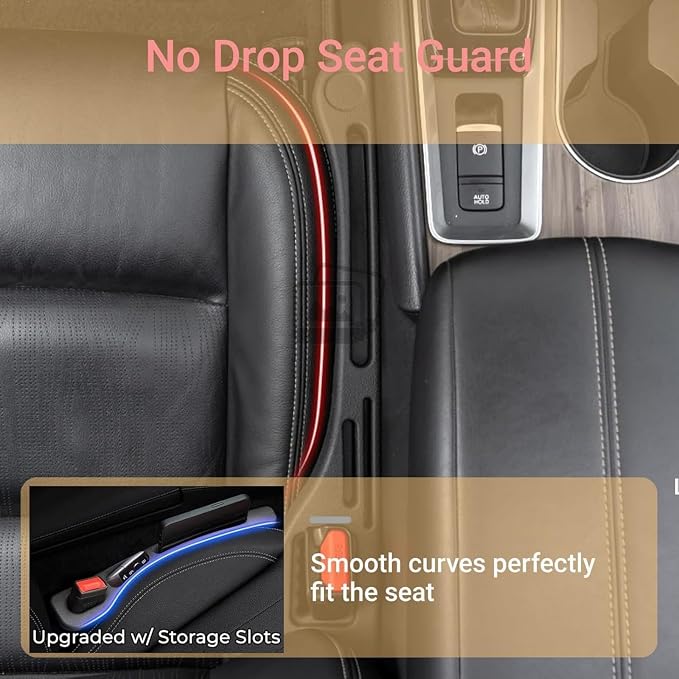 No Drop seat Guard, 2025 New Car Seat Side Gap Filler Organizer, Drop Seat - Image 5