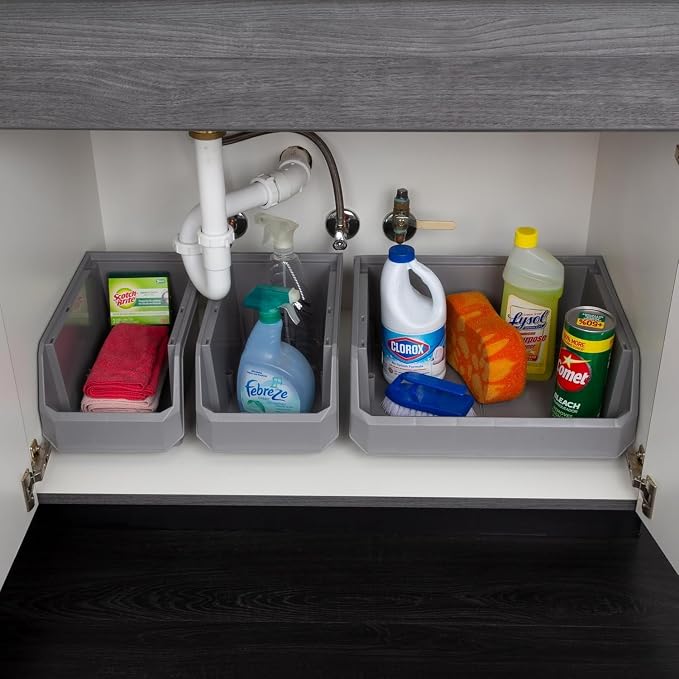 Plastic Containers for Organizing and Storage Bins for Closet, Garage or Pantry - Image 9