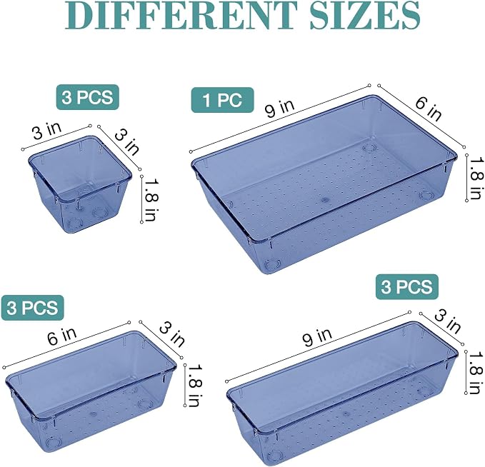 10 PCS Drawer Organizer Set, 5 Varied Size Bathroom and kitchen Drawer cabinet - Image 2