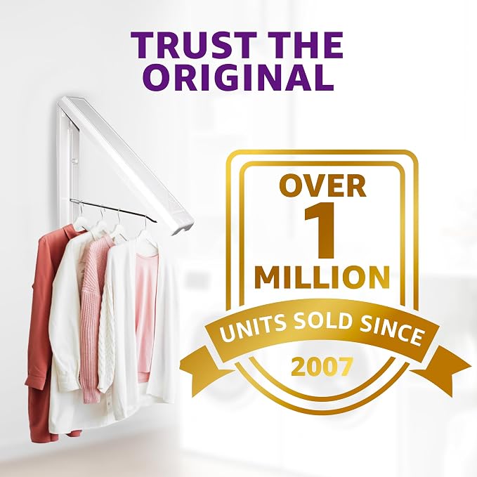 InstaHanger - Wall Mounted Drying Rack - The Original Collapsible Clothes - Image 2