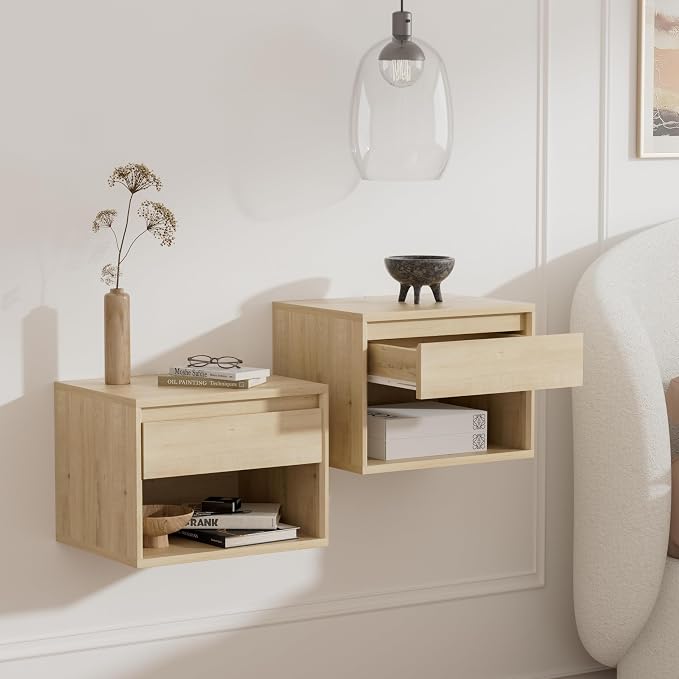 Floating Nightstand, Wall Mounted Bedside Table - Image 6
