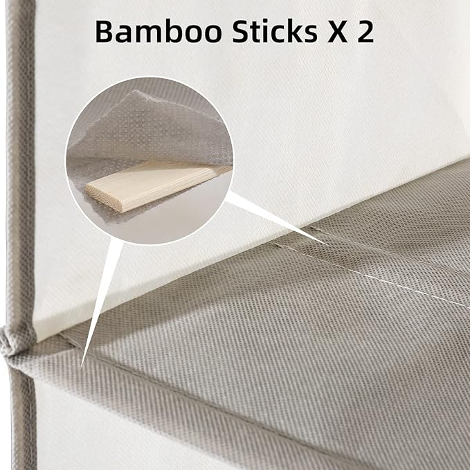 4-Shelf Hanging Closet Organizer and Storage, Collapsible Hanging Shelves - Image 4